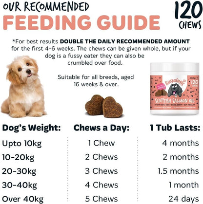 Bugalugs Dog Salmon Oil 100% Pure Dogs, Cats & Pets 500Ml, Healthy Skin & Coat